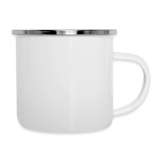 Nüscht als eine Tasse aus Emaille (Logo seitlich) - Weiß