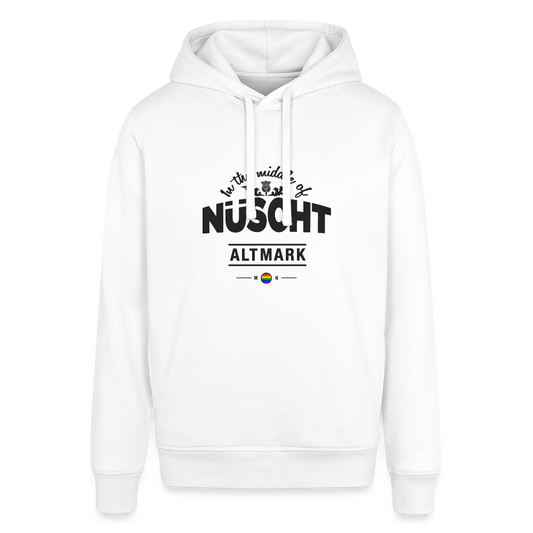Nüscht als Haltung im Hoodie/Pullover (Stanley/Stella, Unisex, Bio, nachhaltig) - Weiß