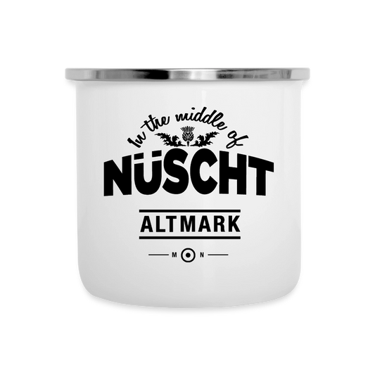 Nüscht als eine Tasse aus Emaille - Weiß